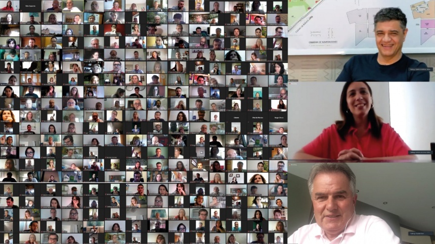 Jorge Macri y María Eugenia Vidal, con distanciamiento pero en recorrida por la Provincia de Buenos Aires.