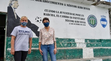 Mayra Mendoza visitó la Sociedad de Fomento Alicia Esther de Solano que fue beneficiada con un subsidio.