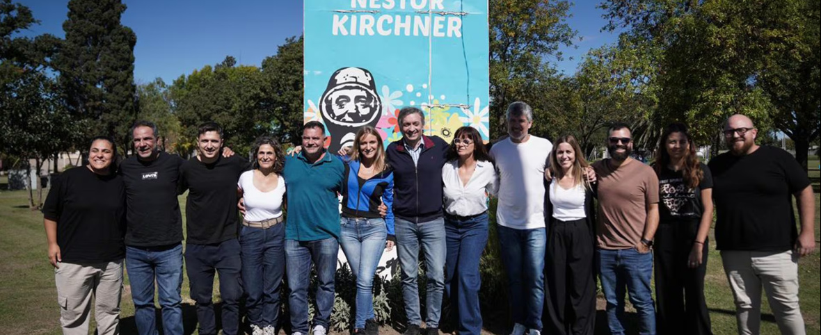 Máximo Kirchner llegó a Santa Fe: recorrió María Teresa y encabeza un acto en Puerto San Martín con De Grandis