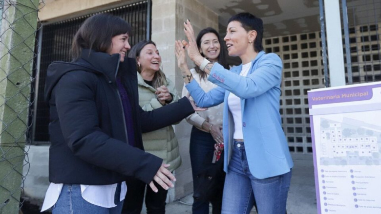 Mayra Mendoza recorrió el avance de obra de la nueva veterinaria municipal