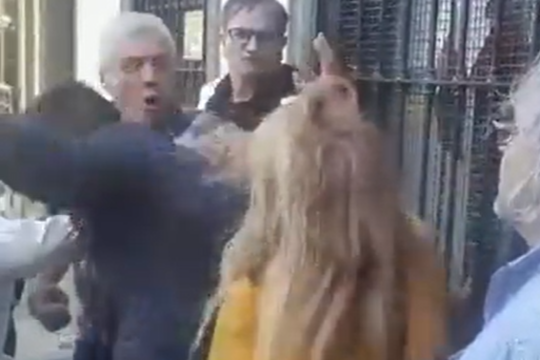 Mayra repudió la agresión de un libertario a una jubilada durante la visita de Santilli a Quilmes